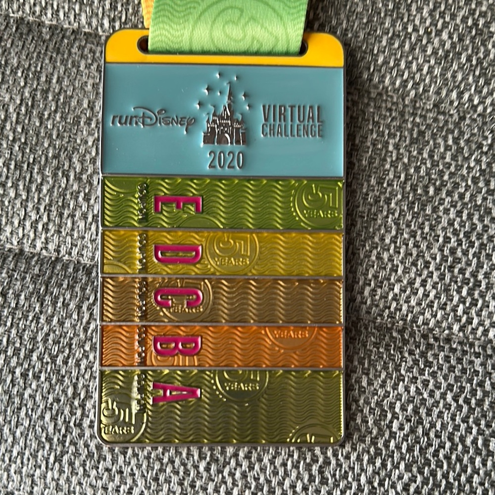 runDisney 2020 Virtual Challenge Ticket Book Medal
